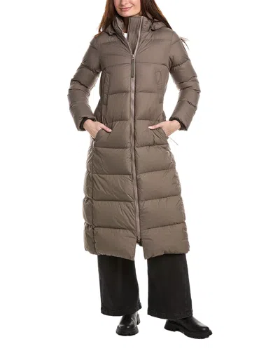 Canada Goose Mystique Tonal Label 750 Fill Power Down Long Puffer Coat In Brown