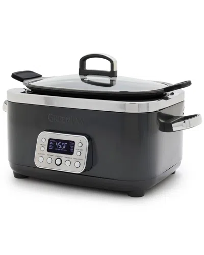 Greenpan Elite 6 Quart Ceramic Nonstick Slow Cooker In Gray