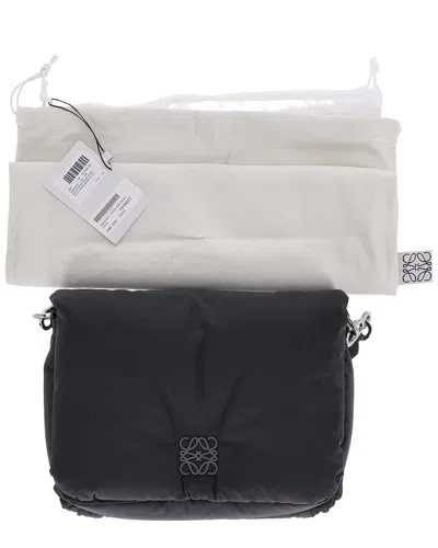 Loewe Puffer Goya Messenger Bag (authentic Pre-loved) In Black