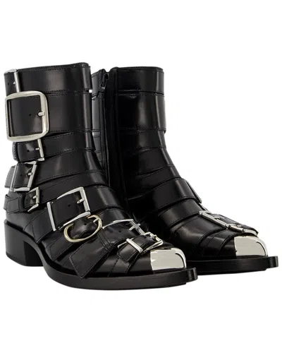 Alexander Mcqueen Women's Leather Boxcar Boot (authentic Pre-loved)