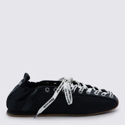 Ganni Alexander Mcqueen White Leather Sneakers With White Leather Heel