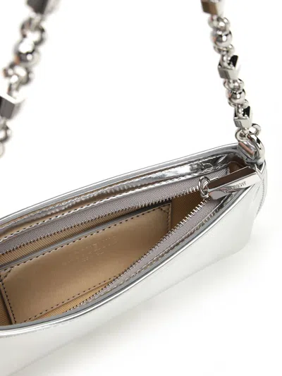 Jacquemus Le Petit Bisou Chain Rectangular Shoulder Bag In Metallic