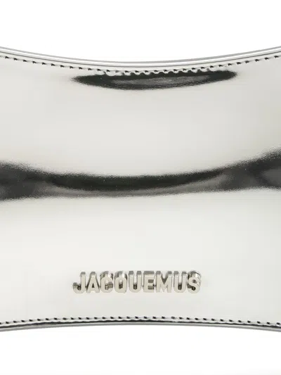 Jacquemus Le Petit Bisou Chain Rectangular Shoulder Bag In Metallic