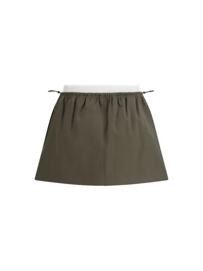 Alexander Wang Women Mid-rise Mini Logo Elastic Skirt In Multi