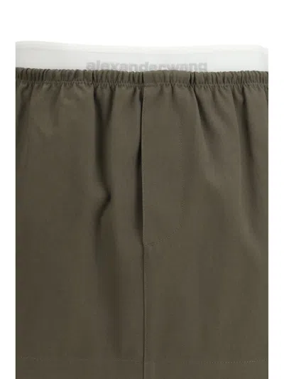 Alexander Wang Women Mid-rise Mini Logo Elastic Skirt In Multi