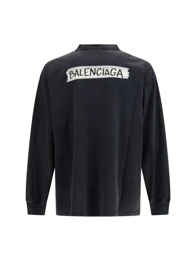 Balenciaga Oversized Logo-print Cotton-jersey T-shirt In Blue