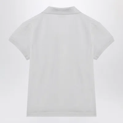 Balenciaga Cotton Pique Polo Shirt With Sport Icon Logo In White