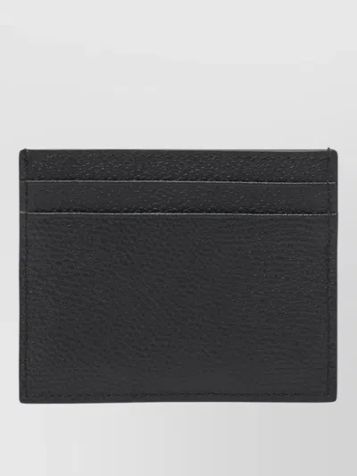 Valentino Garavani Vlogo Signature Grainy Calfskin Card Holder Woman Black Uni In Black