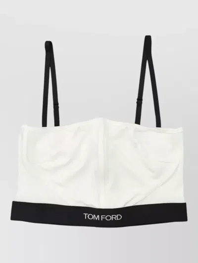 Tom Ford Modal Bra With Design And Adjustable Straps In White