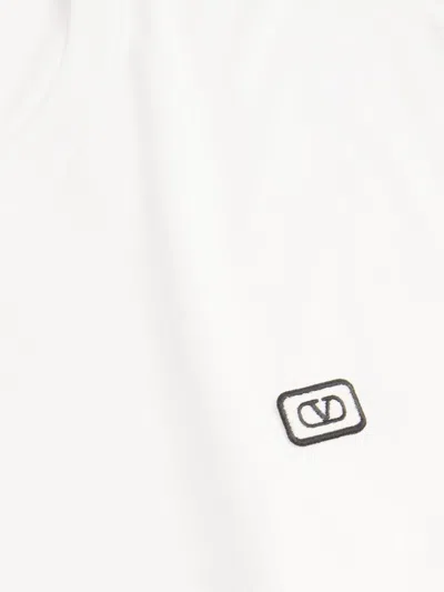 Valentino Garavani Cotton T-shirt With Vlogo Patch In White