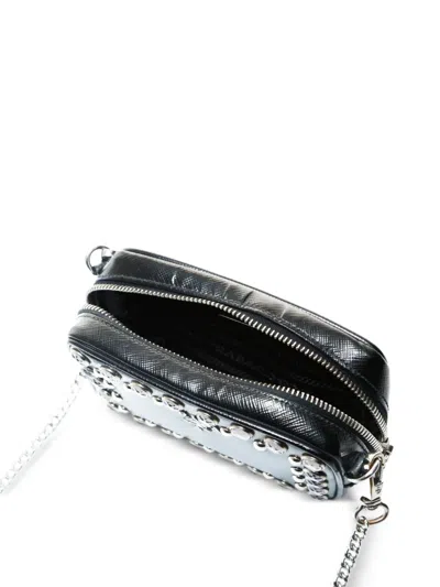 Pre-owned Prada 2010s Mini Camera Studs Shoulder Bag In Black