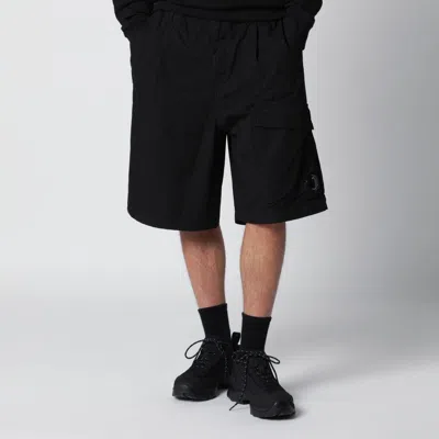 C.p. Company C.p.company Men Cotton Cargo Bermuda Shorts In Black