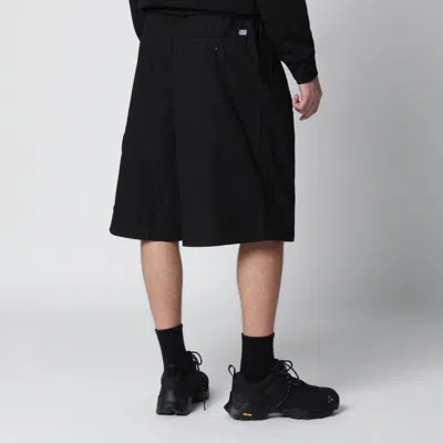 C.p. Company C.p.company Men Cotton Cargo Bermuda Shorts In Black