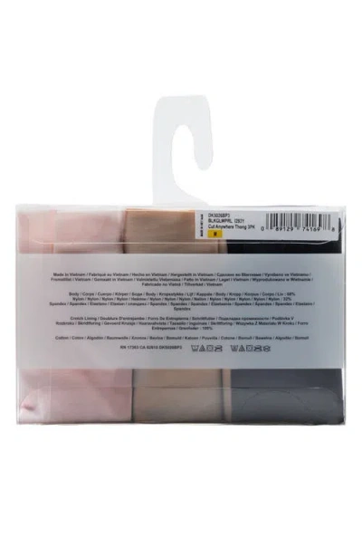 Dkny Assorted 3-pack Cut Anywhere Thong In Multi