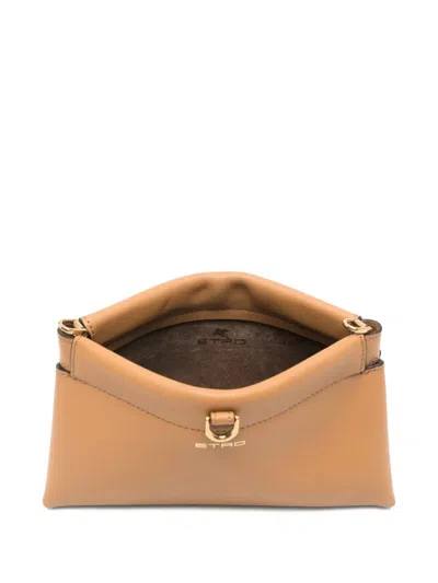 Etro Chain Strap Rectangular Crossbody Mini Bag In Brown