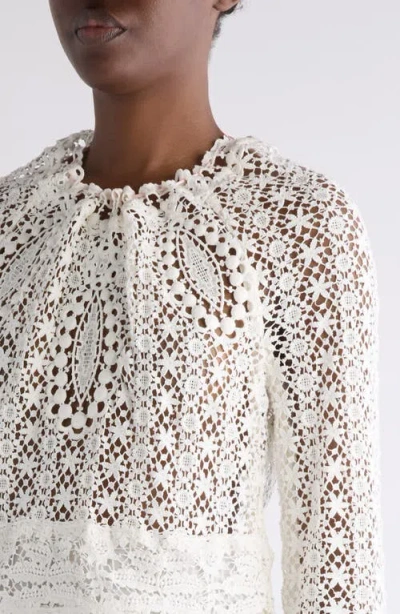 Isabel Marant Hizene Cotton-guipure Lace Mini Dress In Neutral