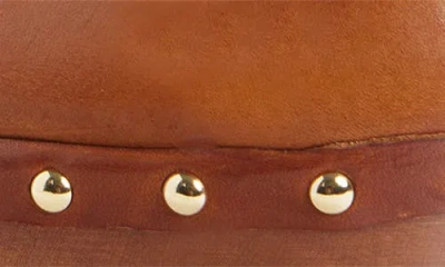 Chloé Lola Studded Leather Platform Sandals In Brown