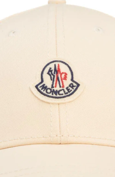 Moncler Structured Cotton Baseball Cap With Adjustable Fit In Neutral