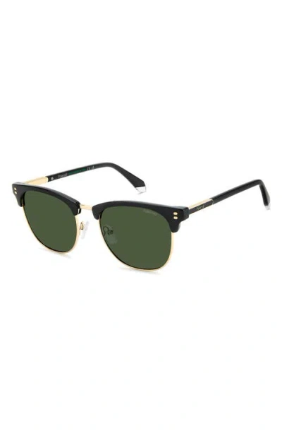 Polaroid 53mm Polarized Rectangular Sunglasses In Green