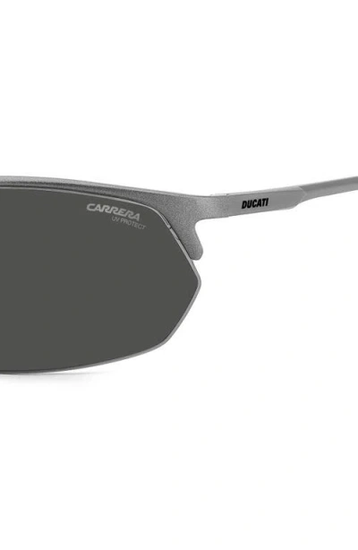 Carrera Eyewear 65mm Oversize Rectangular Sunglasses In Gray