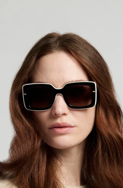 Carrera Eyewear 53mm Rectangular Sunglasses In Brown