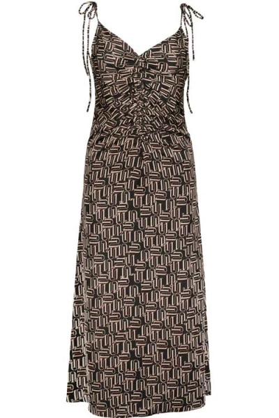 Bishop + Young Adria Ruched Front Dress In Multi