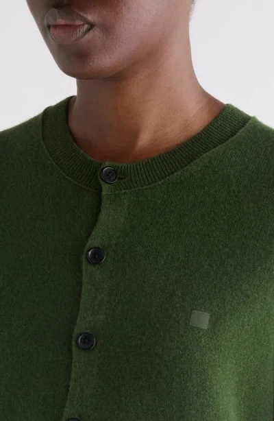 Acne Studios Buttoned Cardigan In Green