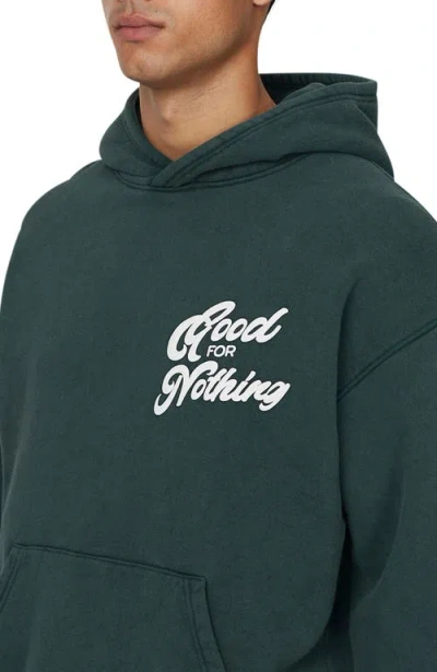 Good For Nothing Co-ord Oversized Pullover Hoodie In Green