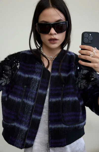 Desigual Sequin Appliqué Crop Jacket In Multi