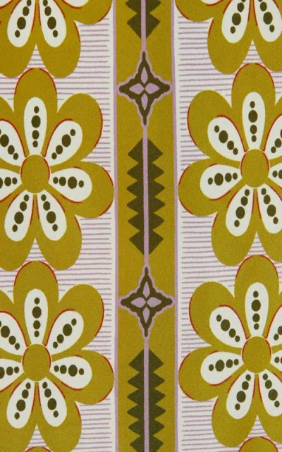 La Doublej Slip-around Floral-print Maxi Dress In Green