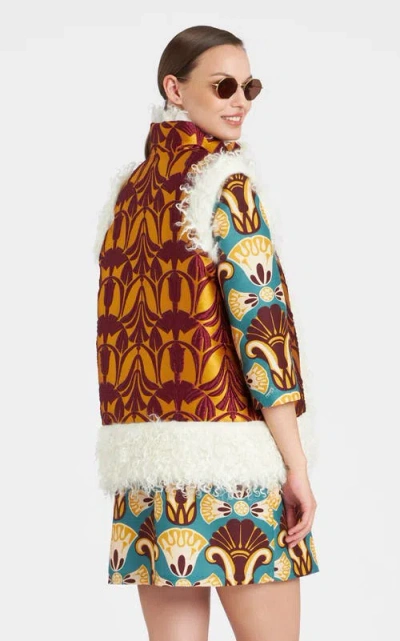 La Doublej Sleeveless Folk Jacket In Multi