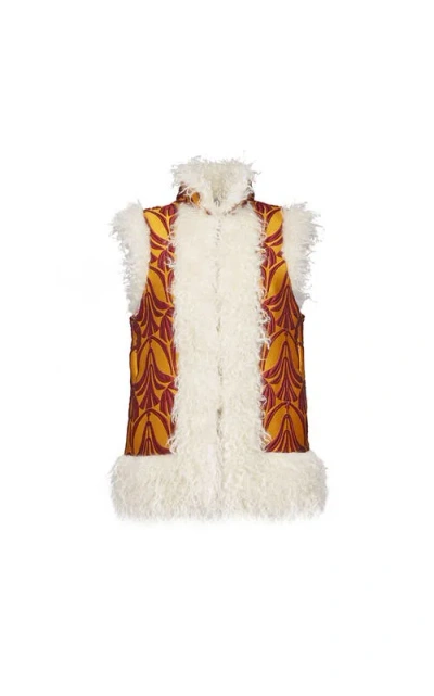 La Doublej Sleeveless Folk Jacket In Multi