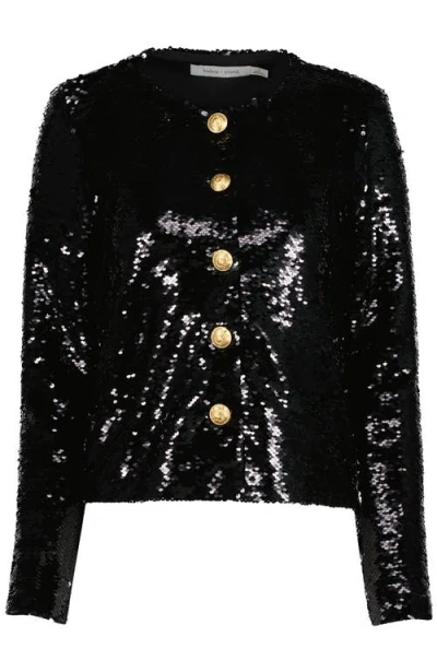 Bishop + Young Sublime Sequin Jacket In Black