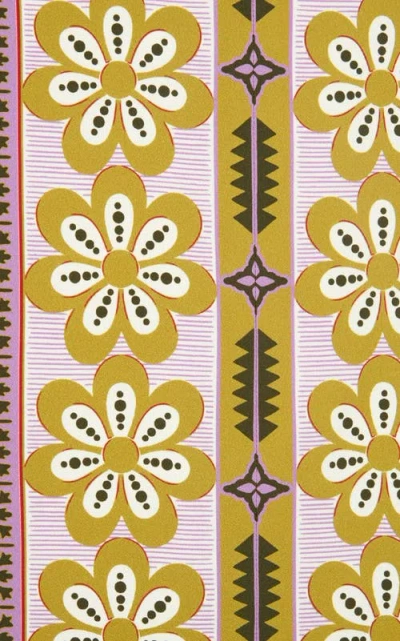 La Doublej Stretch Tunic Printed Satin Minidress In Multi