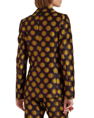 La Doublej 24/7 Patterned-jacquard Jacket In Burgundy