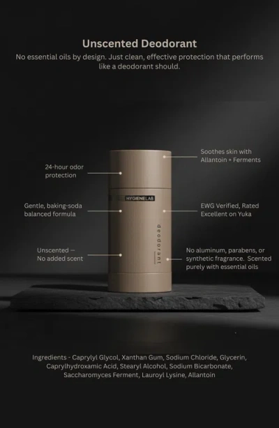 Hygienelab Unscented Aluminum-free Deodorant In Neutral
