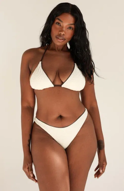 Dippin Daisys Palm Triangle Bikini Top In White