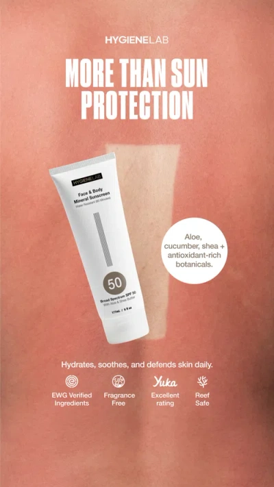 Hygienelab Face And Body Mineral Sunscreen In White
