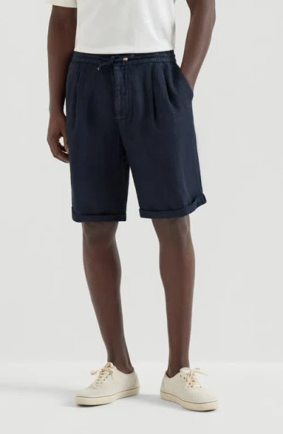 Brunello Cucinelli Tailored Drawstring Shorts In Black