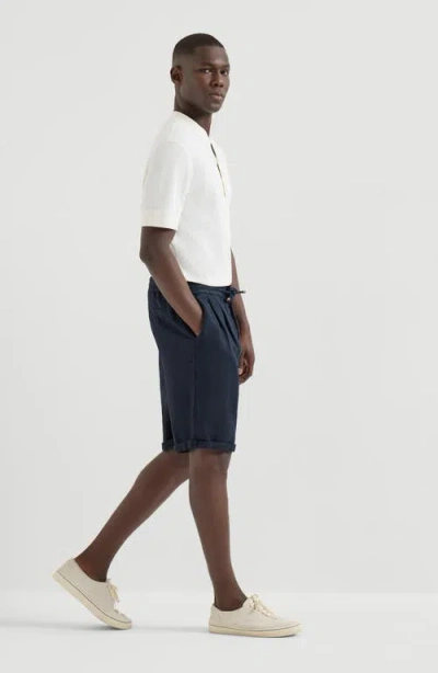 Brunello Cucinelli Tailored Drawstring Shorts In Black