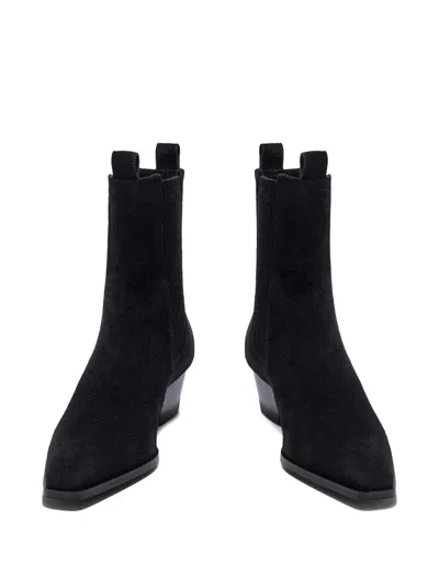Aeyde Pointed Toe Ankle Boots With Elastic Side Panels In Multi