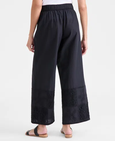 Style & Co Plus Size Patchwork Pull-on Pants In Blue