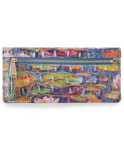 Brahmin Ady Croc Embossed Leather Wallet In Multi