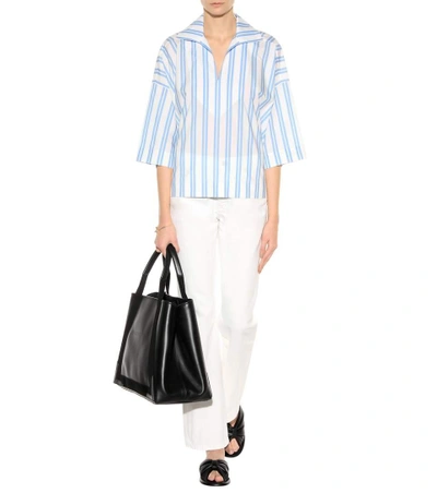 balenciaga navy cabas m