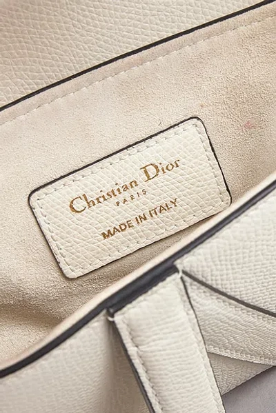 Pre-owned Dior Saddle Bag In White