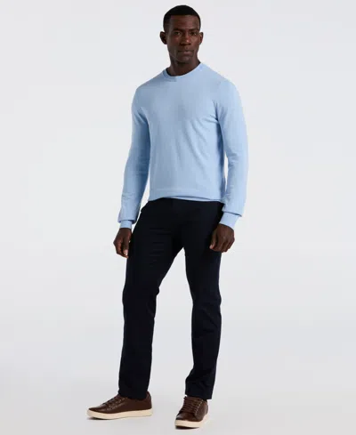 Perry Ellis Men's Crewneck Tech Pullover Sweater In Blue