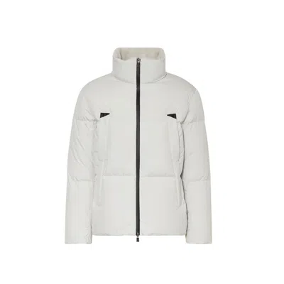 Herno Gray Polyester Coat In White