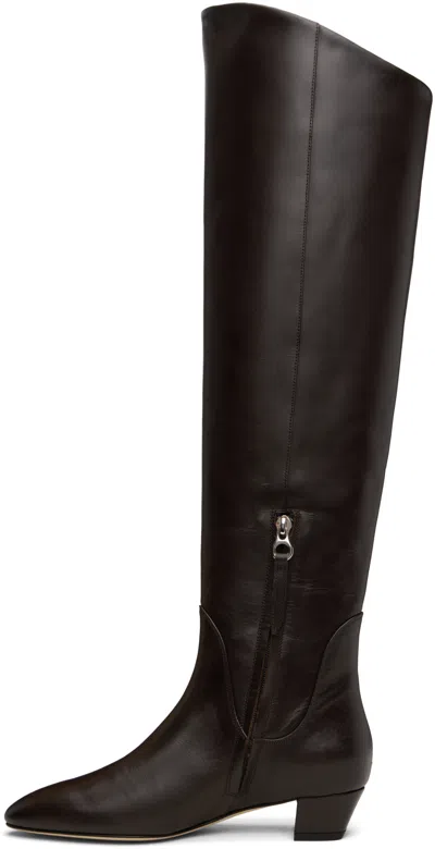 Aeyde Yonda High Boots In Brown