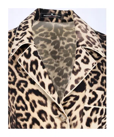 Ermanno Scervino Leopard-print Tie Jacket In Multi