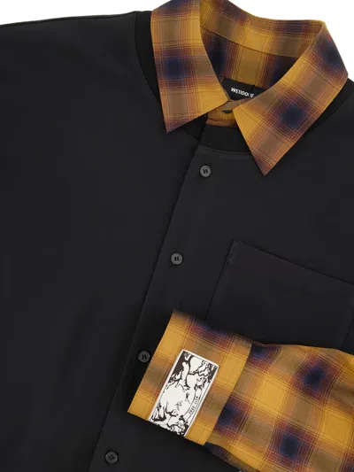 We11 Done Flannel Check-pattern Shirt In Black